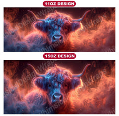Highland Cow 4 Mug Wrap - CraftNest