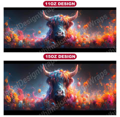 Highland Cow 3 Mug Wrap - CraftNest
