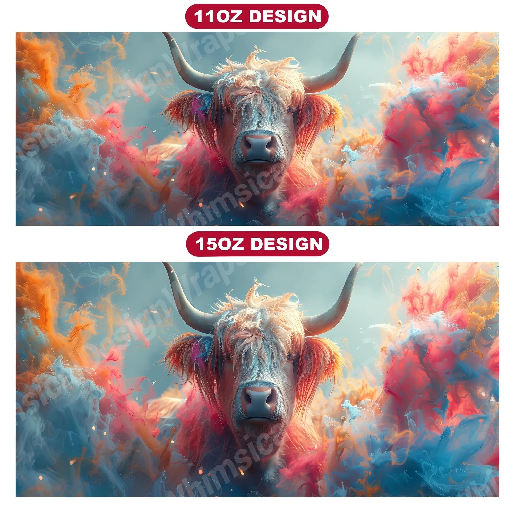 Highland Cow 4 Mug Wrap - CraftNest