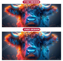 Highland Cow 4 Mug Wrap - CraftNest