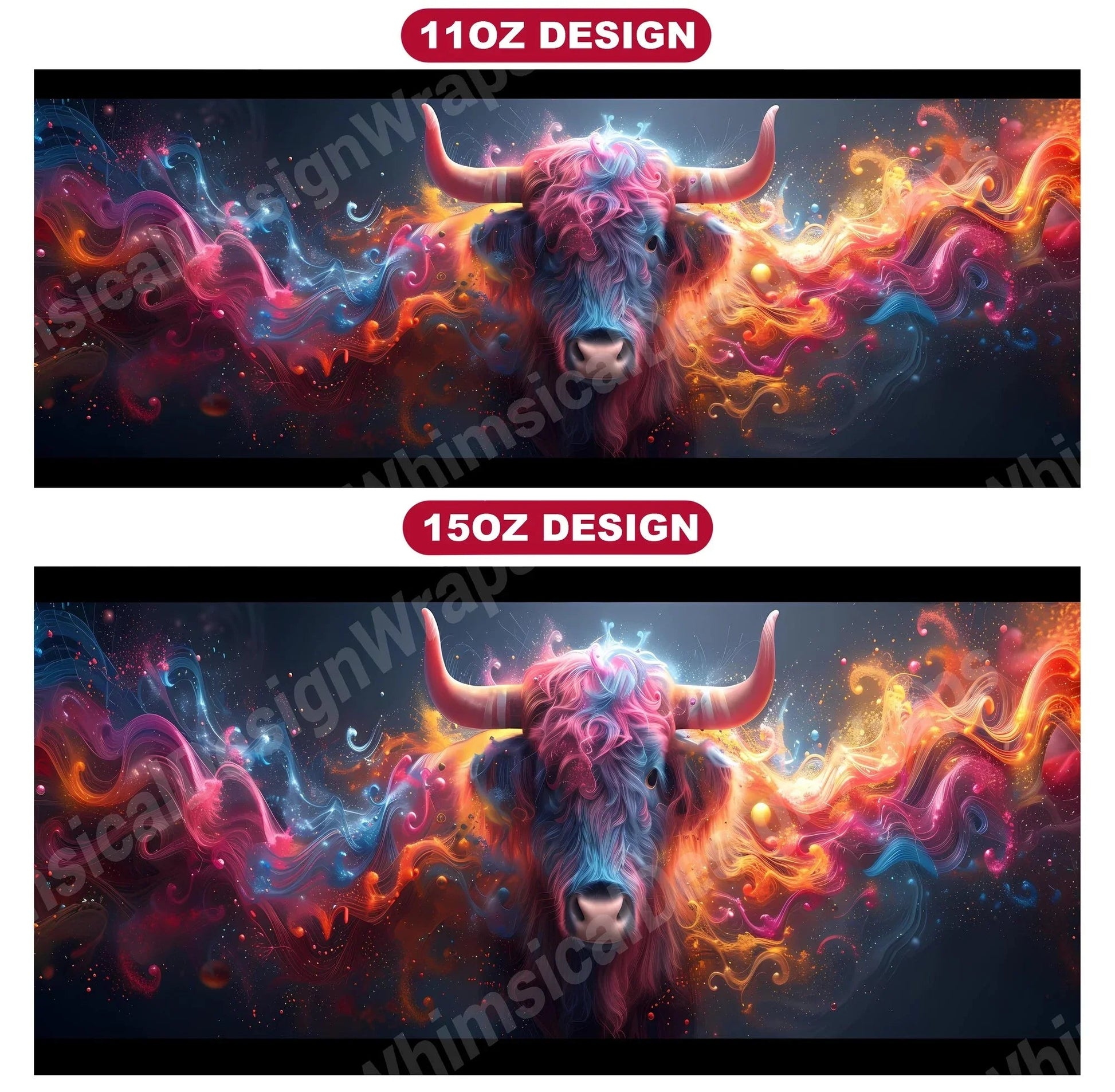 Highland Cow 3 Mug Wrap - CraftNest