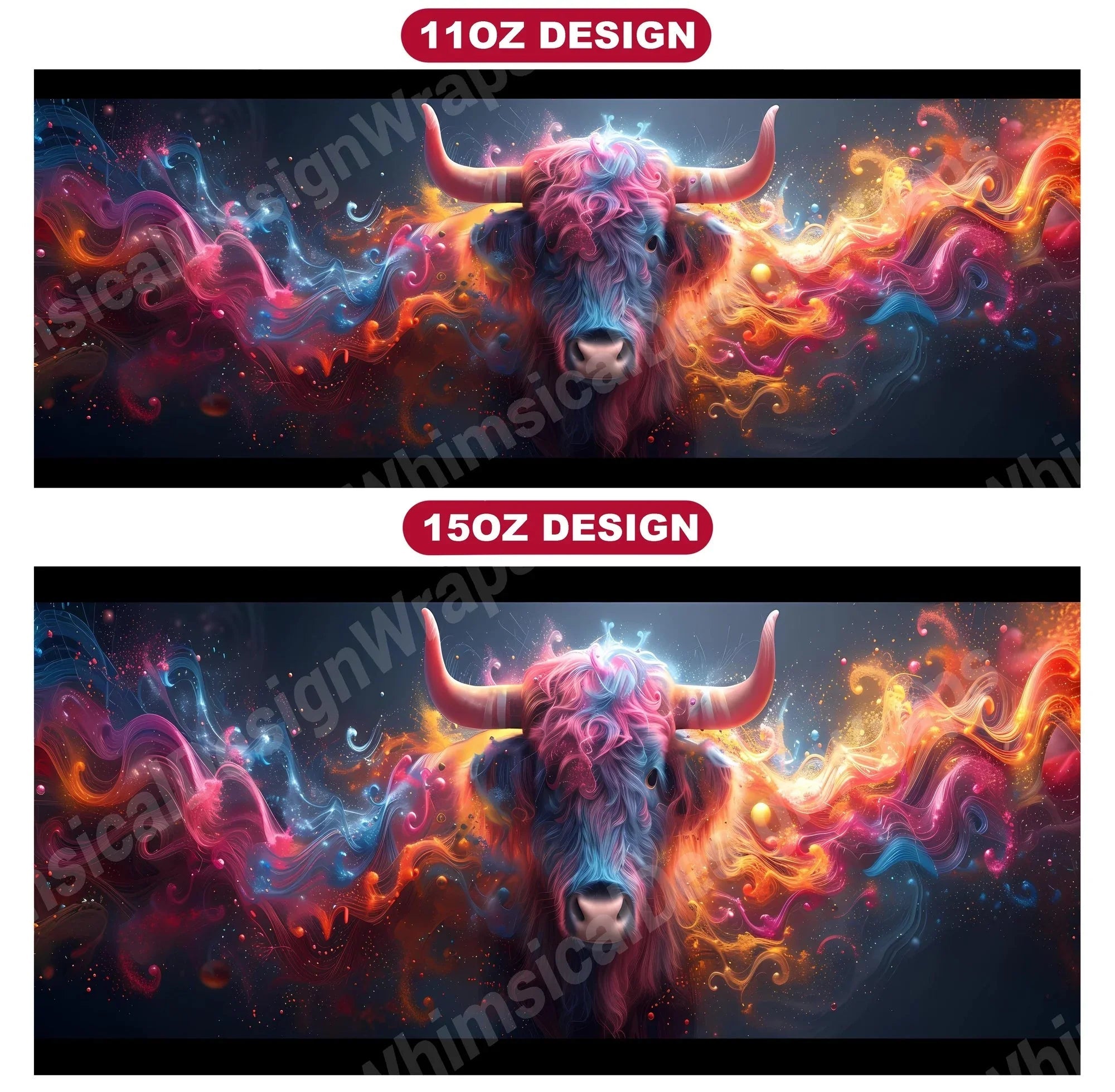 Highland Cow 3 Mug Wrap - CraftNest