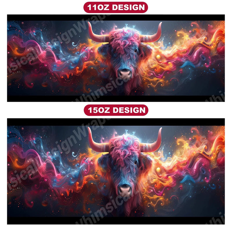 Highland Cow 3 Mug Wrap - CraftNest