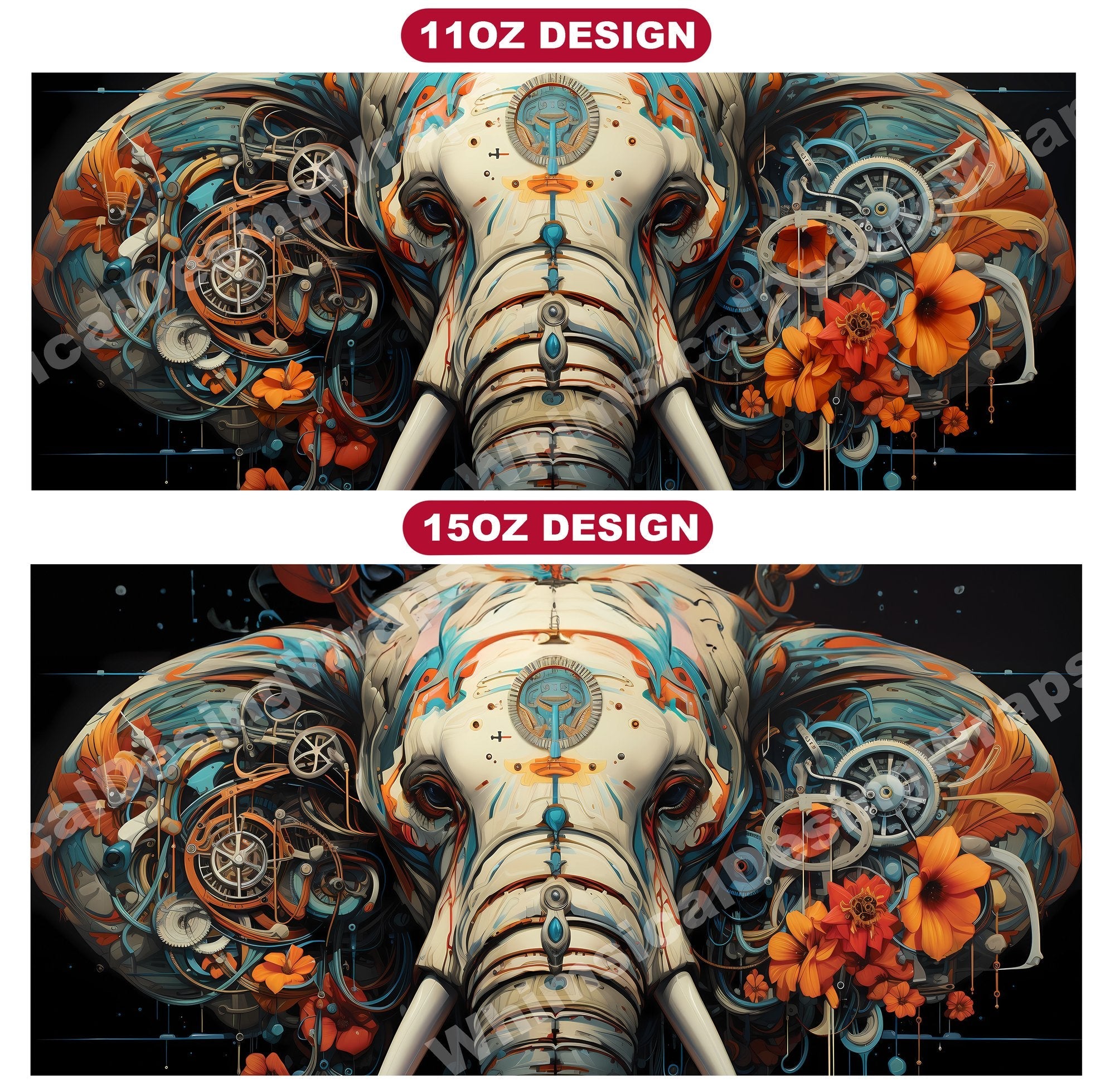 Steampunk Animals Mug Wrap