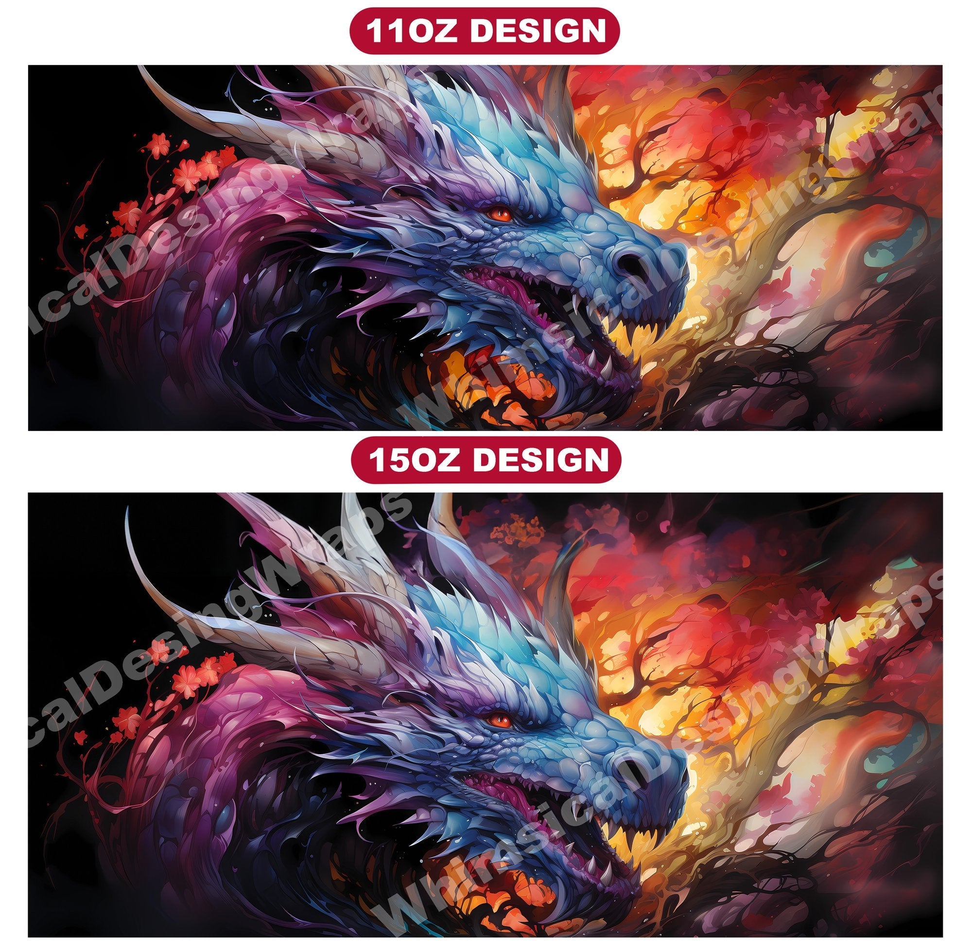 Rainbow Dragon Mug Wrap