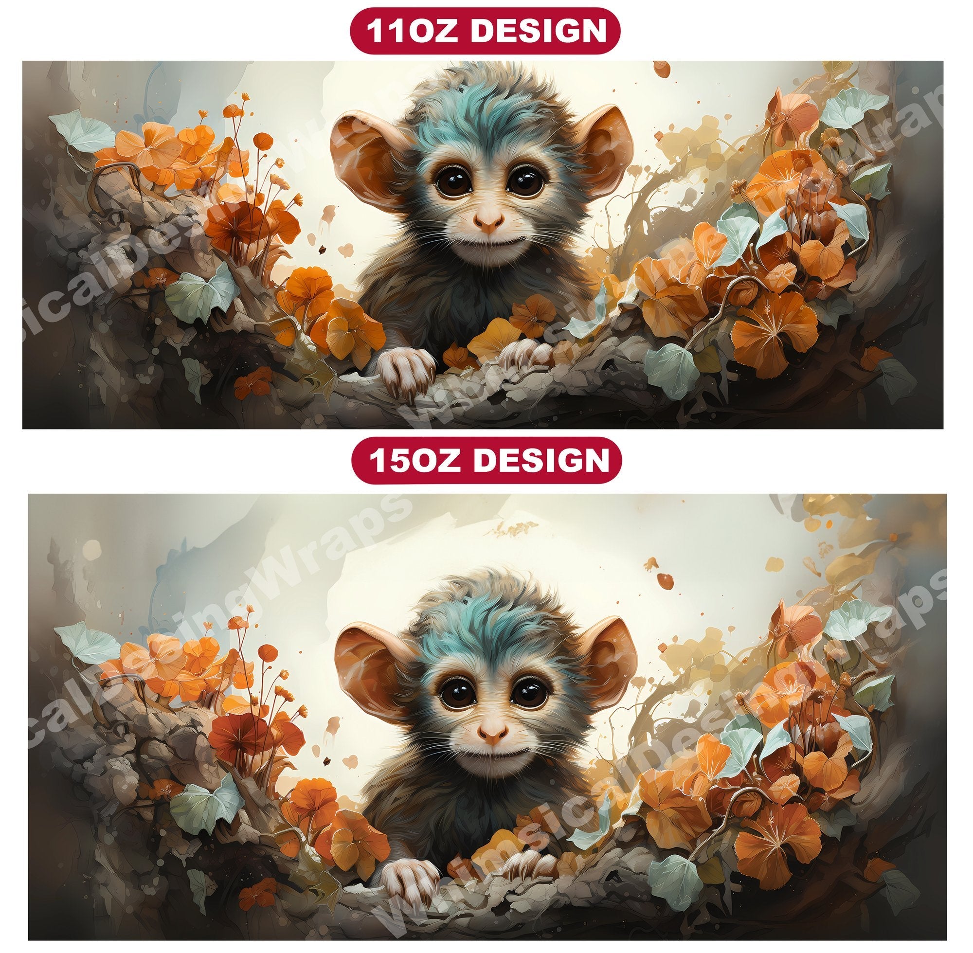 Baby Monkey Mug Wrap