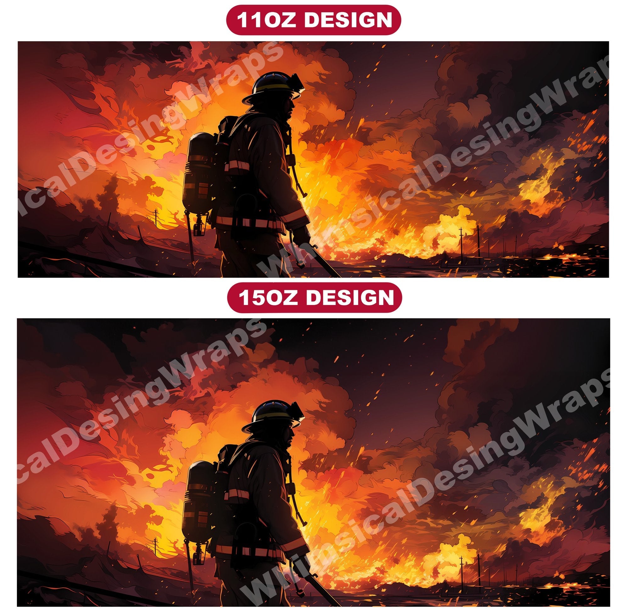 Firefighters Mug Wrap