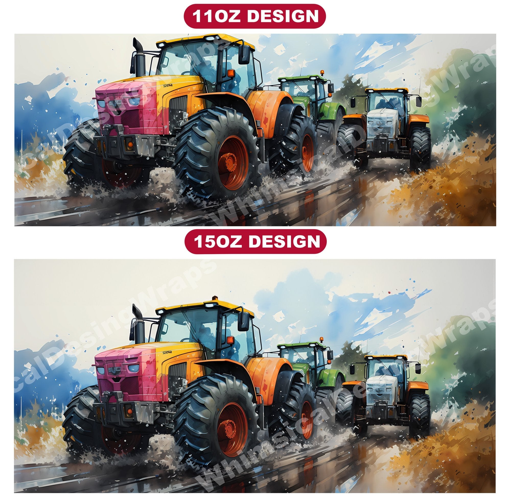 Farming Tractor Mug Wrap