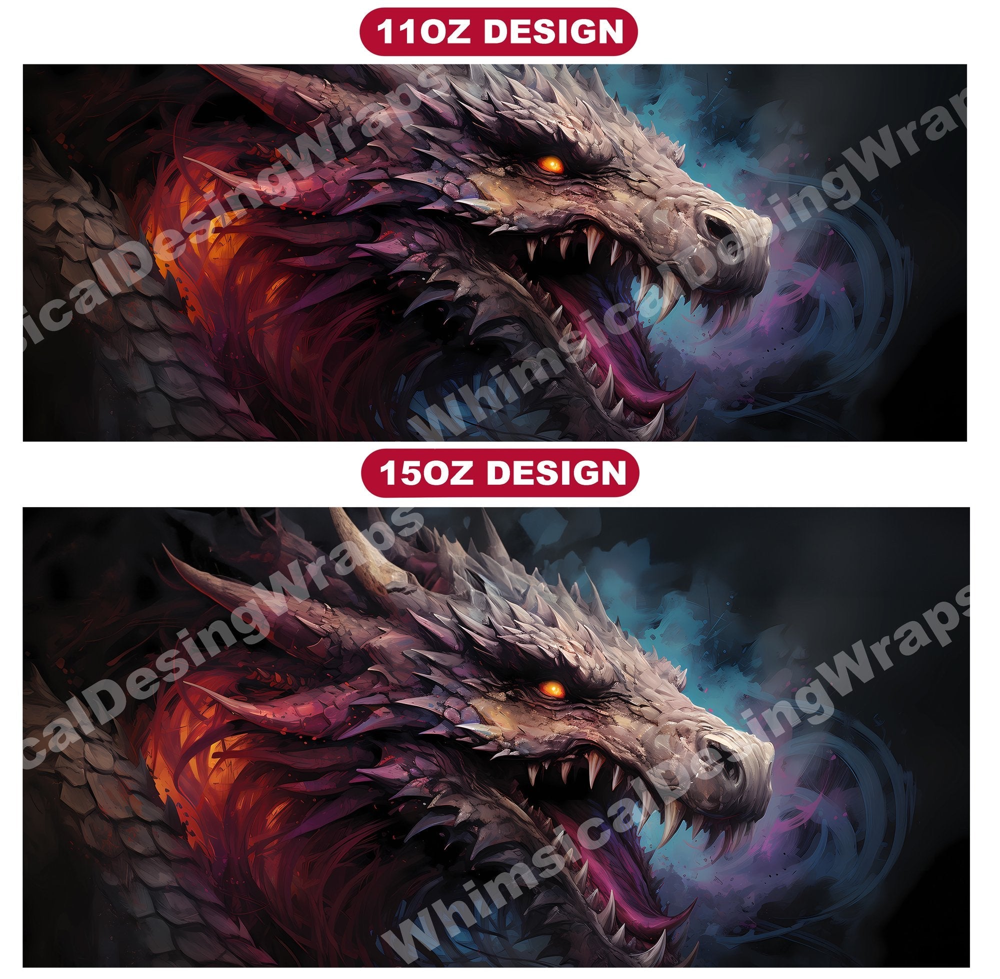 Dark Fanatasy Dragons Mug Wrap