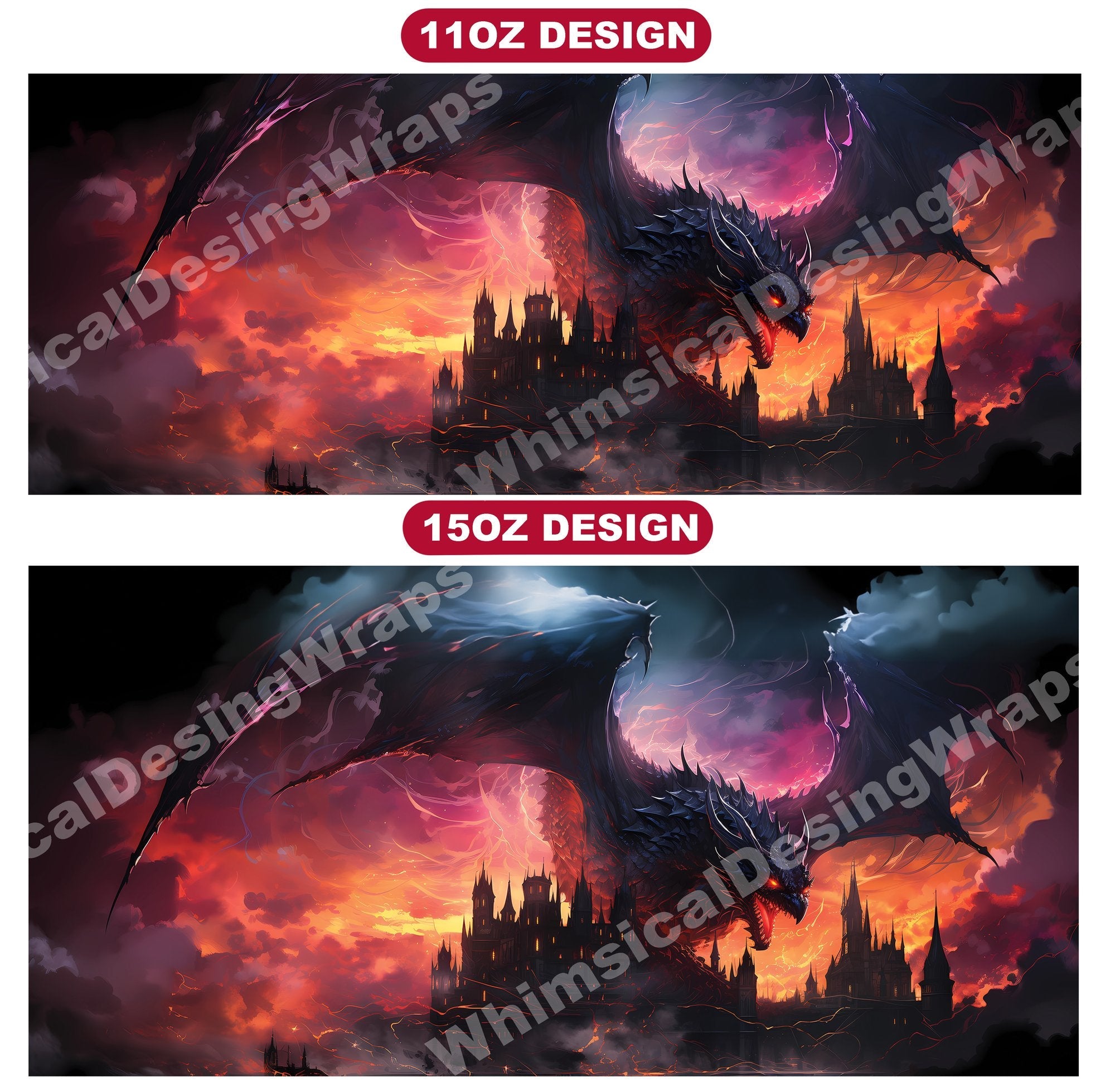Gothic Dragons Mug Wrap