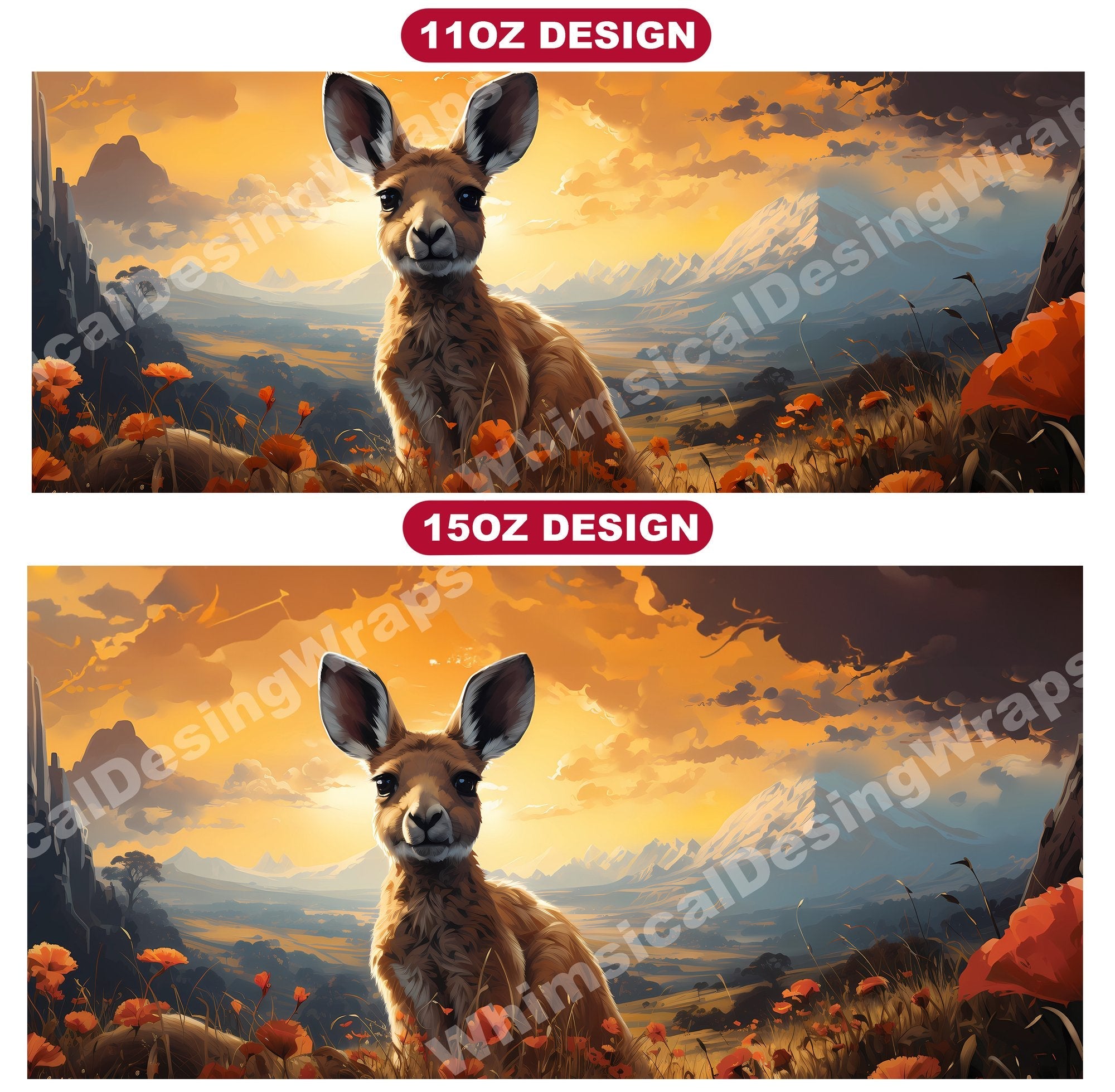 Baby Kangaroos Mug Wrap