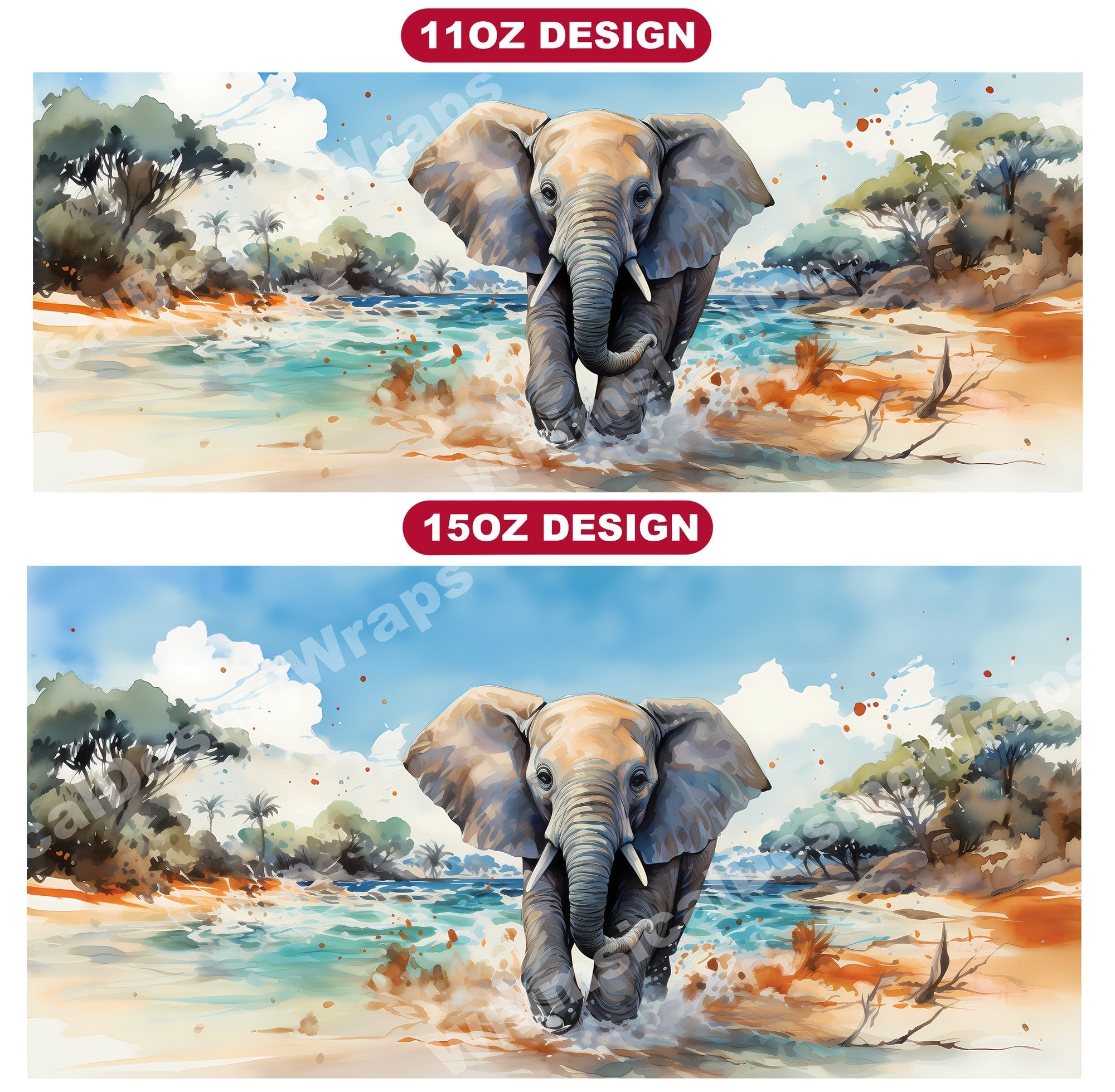Baby Elephant Mug Wrap