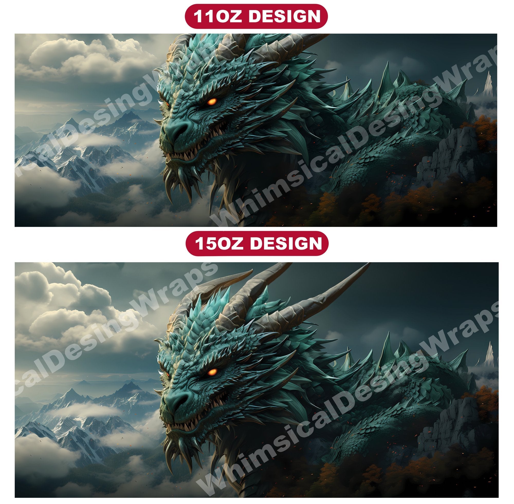 Ulta-Realistic Dragon Mug Wrap