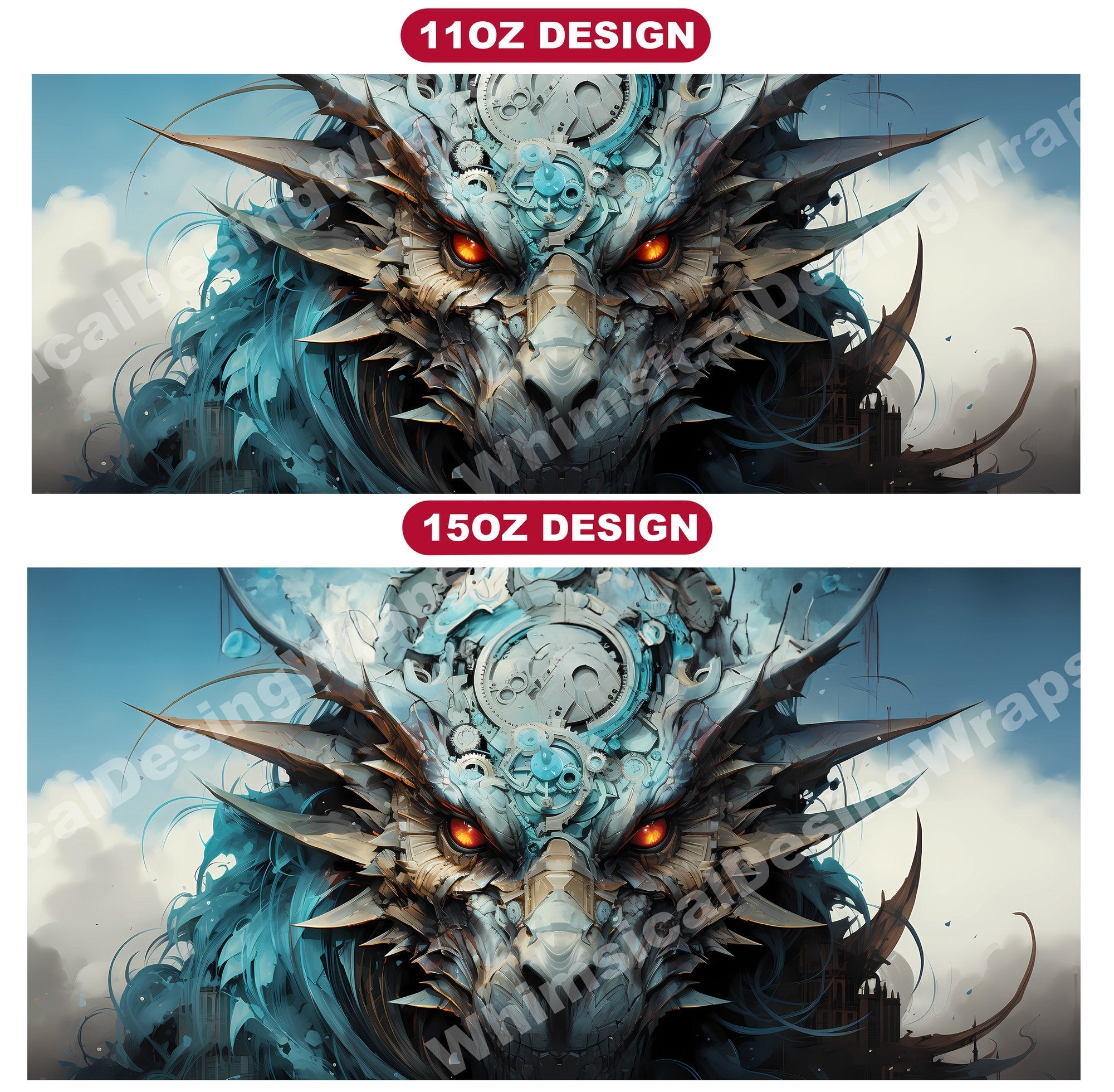 Steampunk Dragons Mug Wrap
