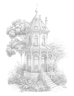 Intricate Garden Houses Coloring Book - CraftNest - Digital Crafting and Art
