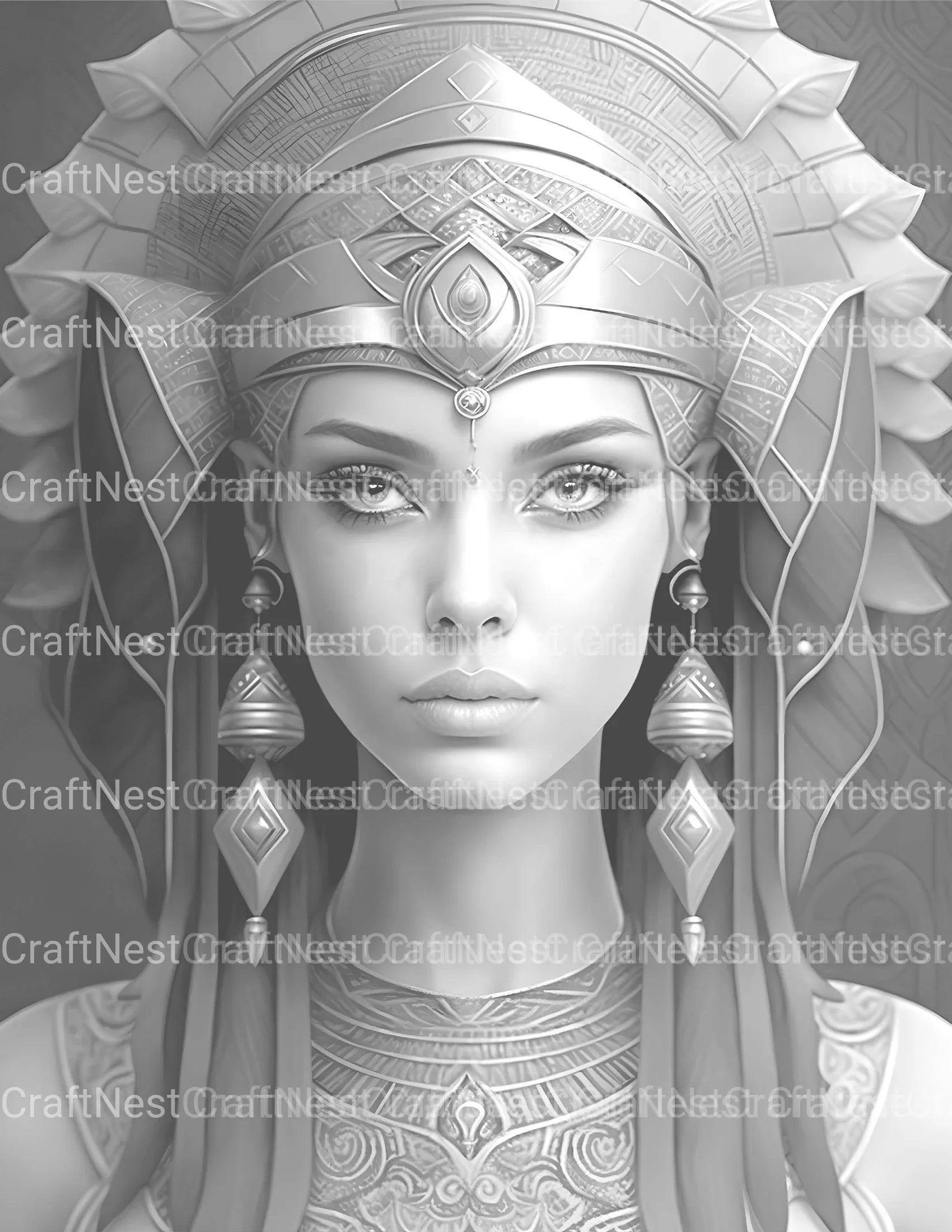 Ancient Egypt Queen Coloring Book 2 - CraftNest - Digital Crafting and Art