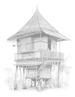 Indonesian Tiny House Coloring Book - CraftNest - Digital Crafting and Art