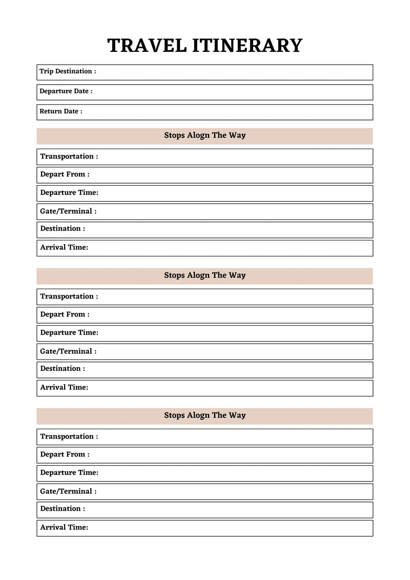 Travel Planner KDP Planner - CraftNest - Digital Crafting and Art