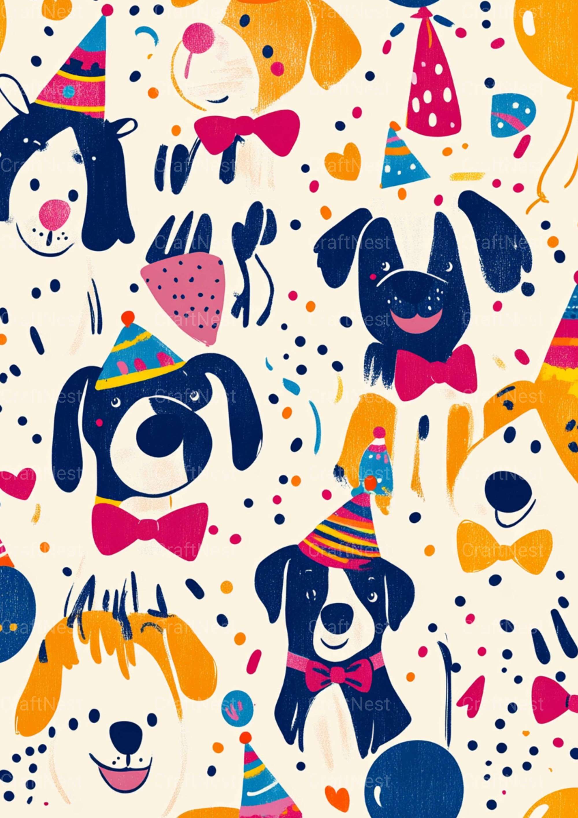 Dog Theme Texture Papers
