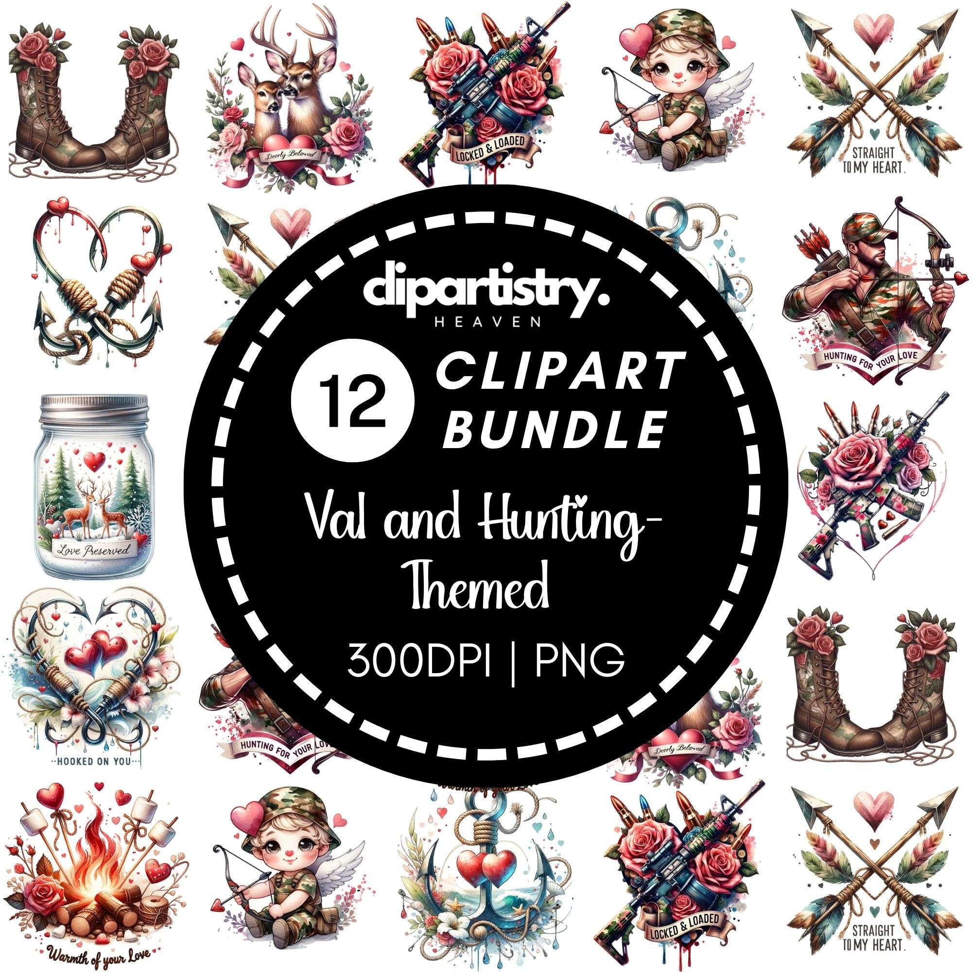 Valentine and Hunting Clipart