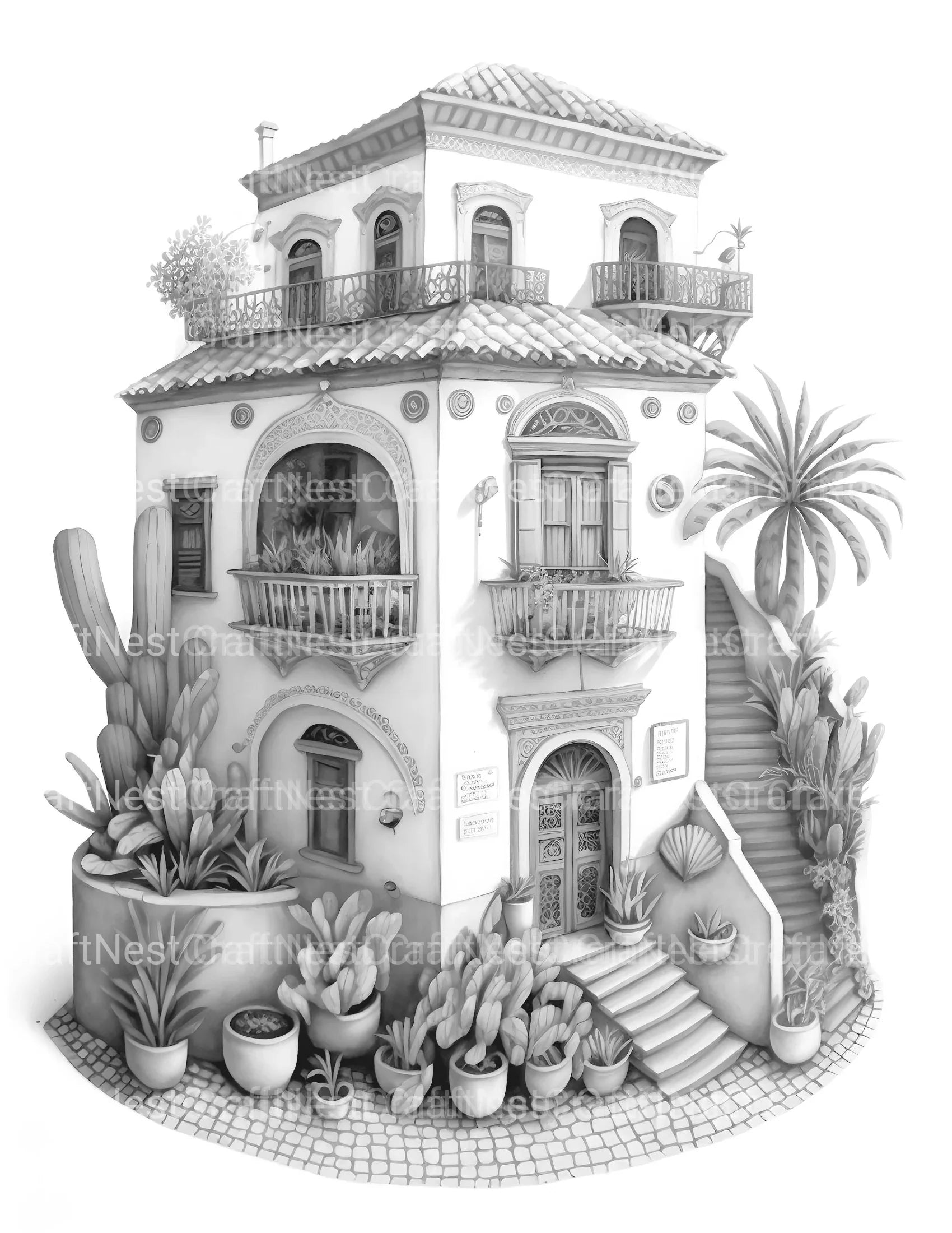 Chile Tiny House Coloring Book 1 - CraftNest - Digital Crafting and Art