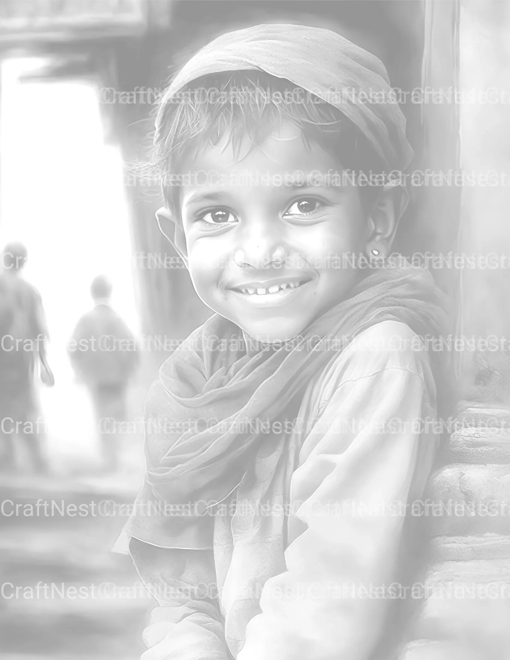 Indian Boy Coloring Book - CraftNest - Digital Crafting and Art