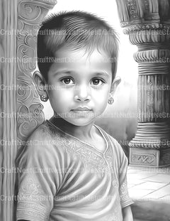 Indian Boy Coloring Book - CraftNest - Digital Crafting and Art