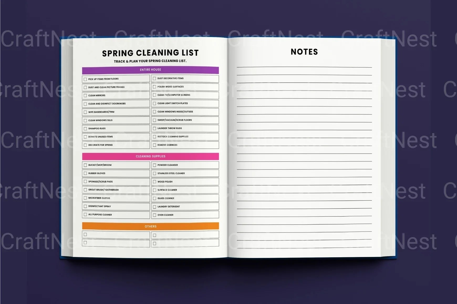 ADHD Cleaning Tracker: Stay Organized and Focused - CraftNest - Digital Crafting and Art