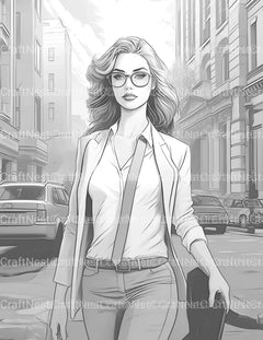 Business Women Coloring Book - CraftNest - Digital Crafting and Art