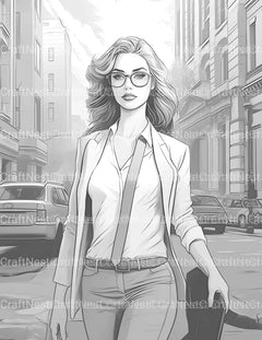 Business Women Coloring Book - CraftNest - Digital Crafting and Art