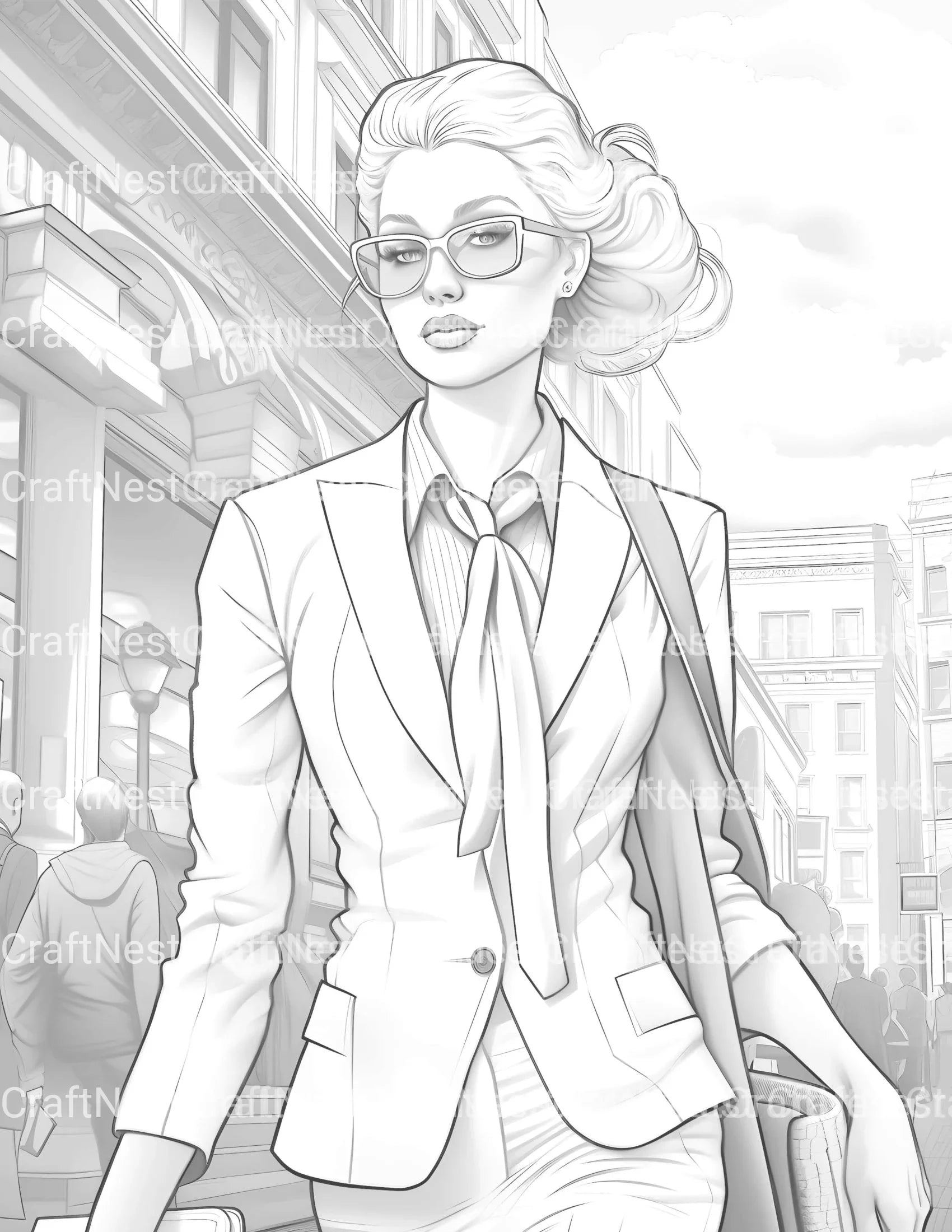 Business Women Coloring Book - CraftNest - Digital Crafting and Art