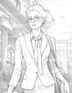 Business Women Coloring Book - CraftNest - Digital Crafting and Art