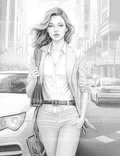 Business Women Coloring Book - CraftNest - Digital Crafting and Art