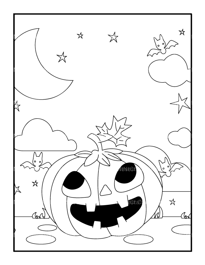 Kids Halloween Ghost Coloring Book 2 - CraftNest - Digital Crafting and Art