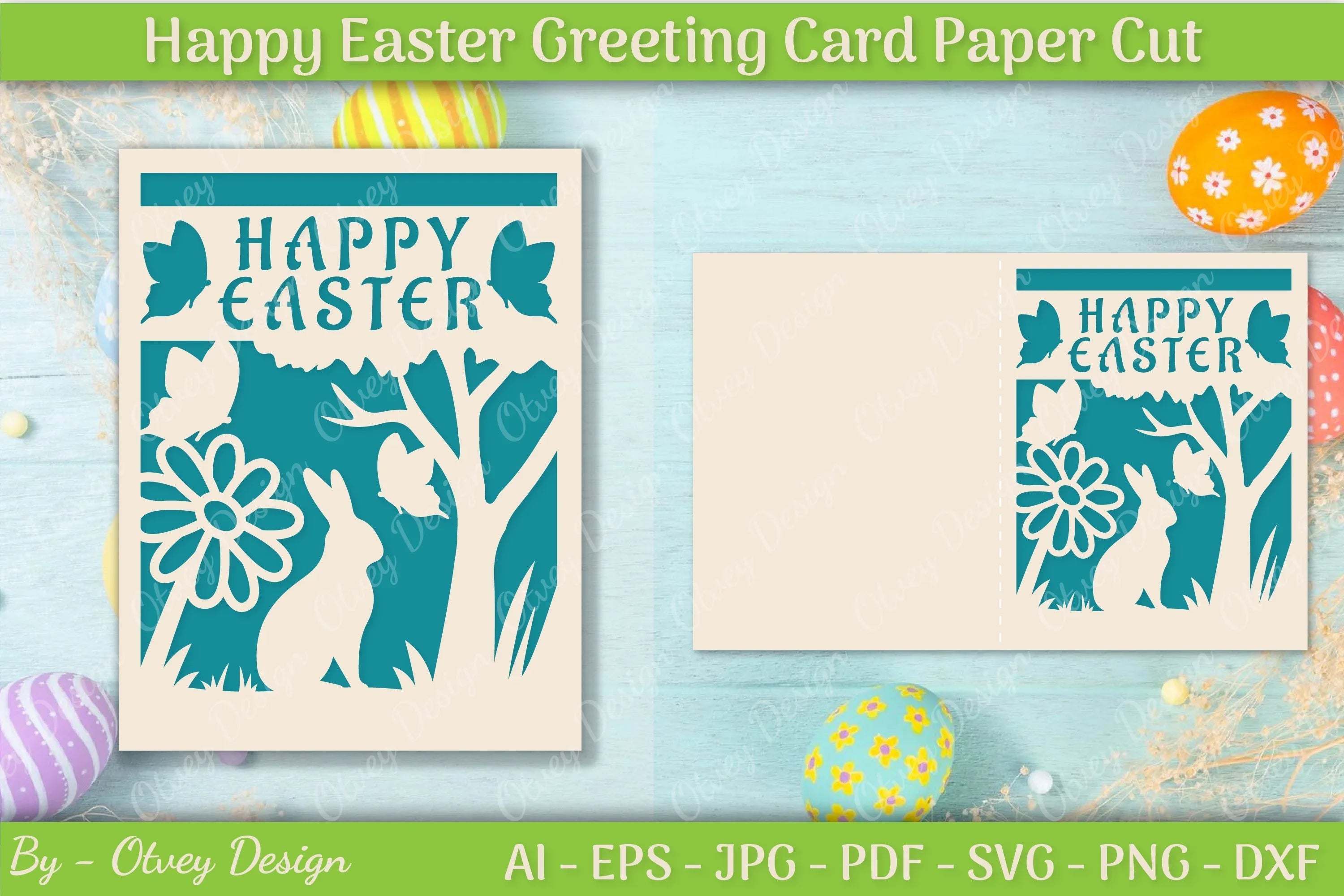 Easter Greeting Card SVG Bundle 6 - CraftNest - Digital Crafting and Art