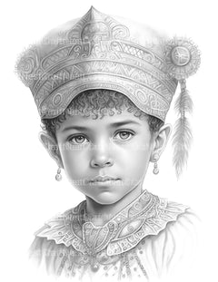 Cute Girl Coloring Book - CraftNest - Digital Crafting and Art