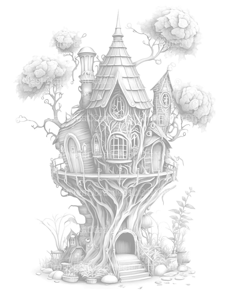 Steampunk Fairy House Coloring Book - CraftNest - Digital Crafting and Art