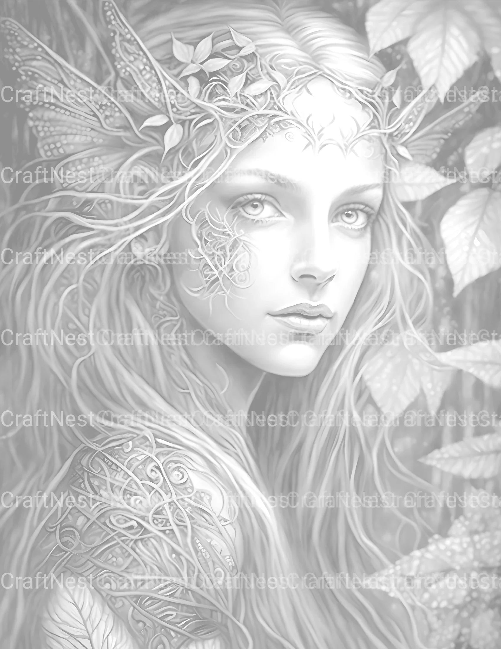 Forest Fairy Coloring Book