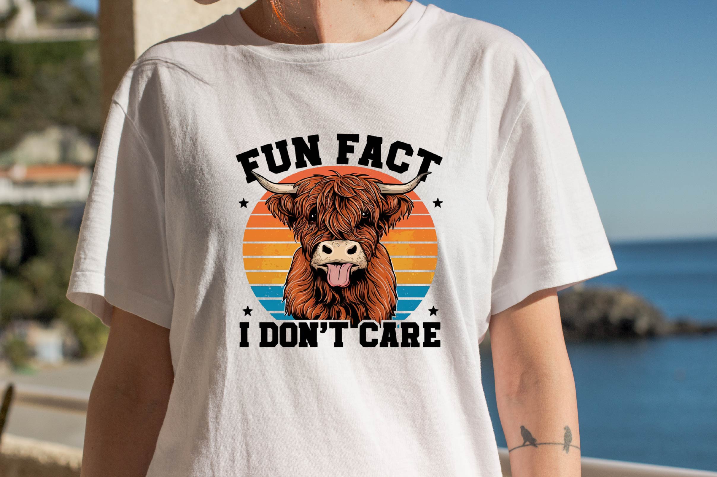 Highland Cow Graphic T Shirt Design Clipart Bundle