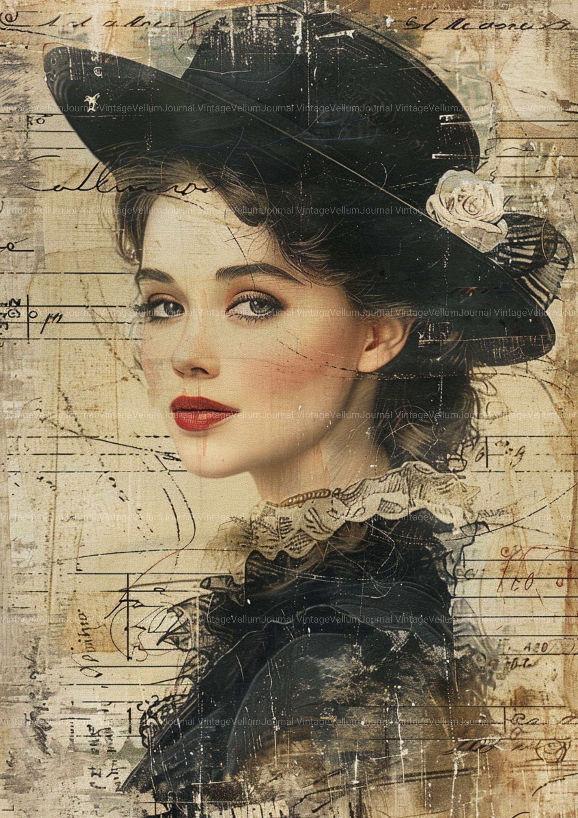 Woman Junk Journal Pages