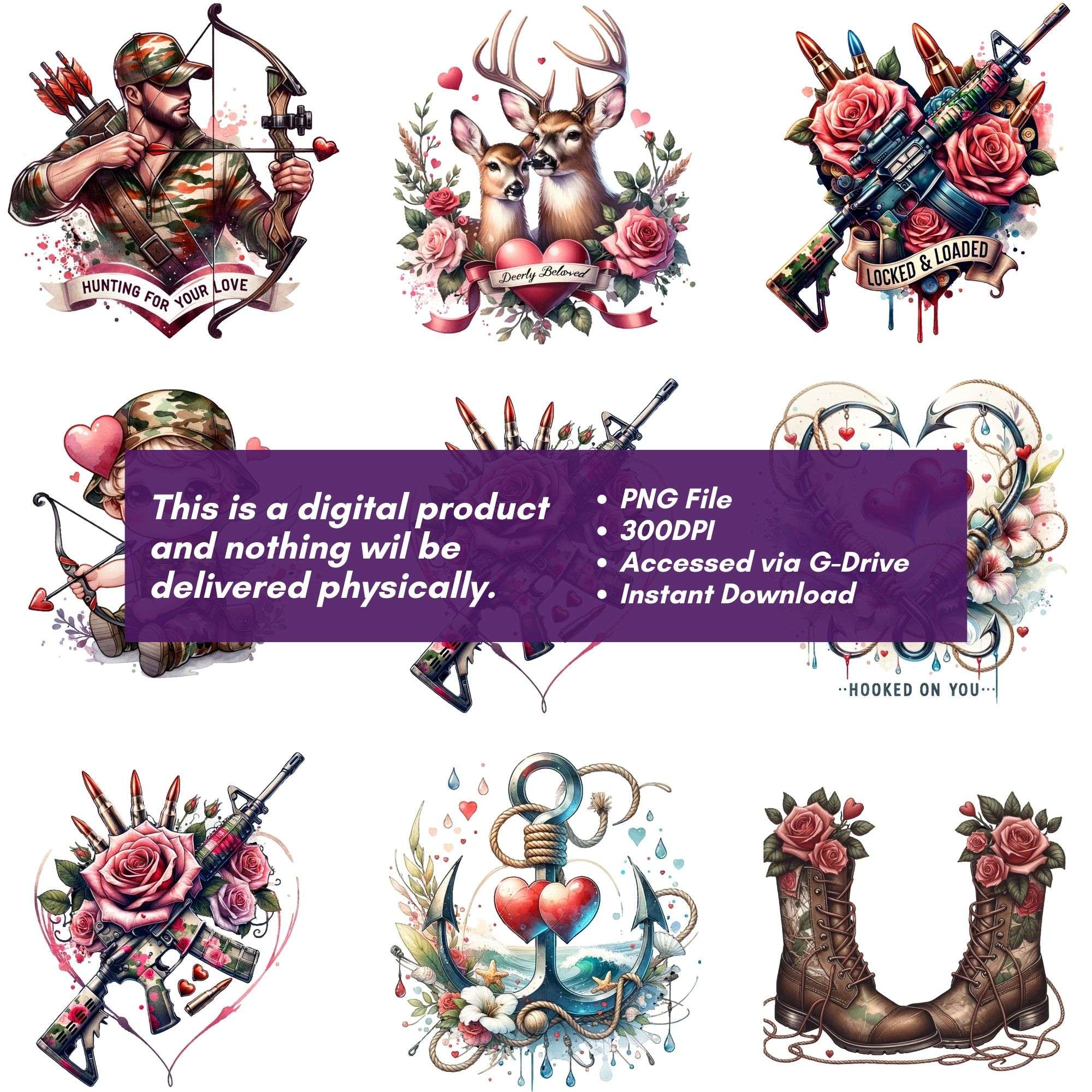 Valentine and Hunting Clipart