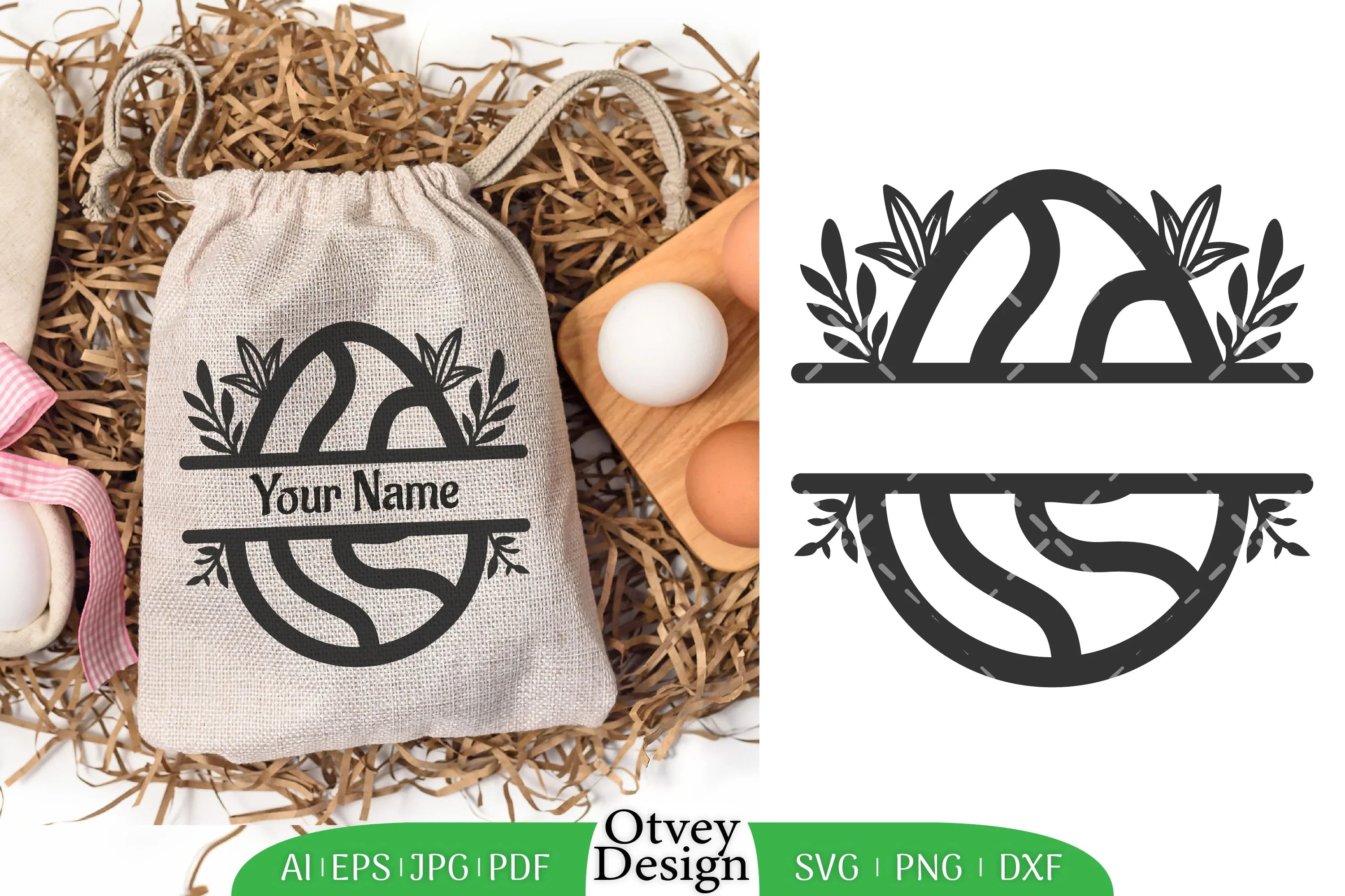 Easter Egg Split SVG Bundle 6 - CraftNest - Digital Crafting and Art