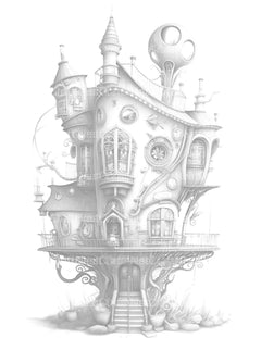 Steampunk Tiny House Coloring Book - CraftNest - Digital Crafting and Art
