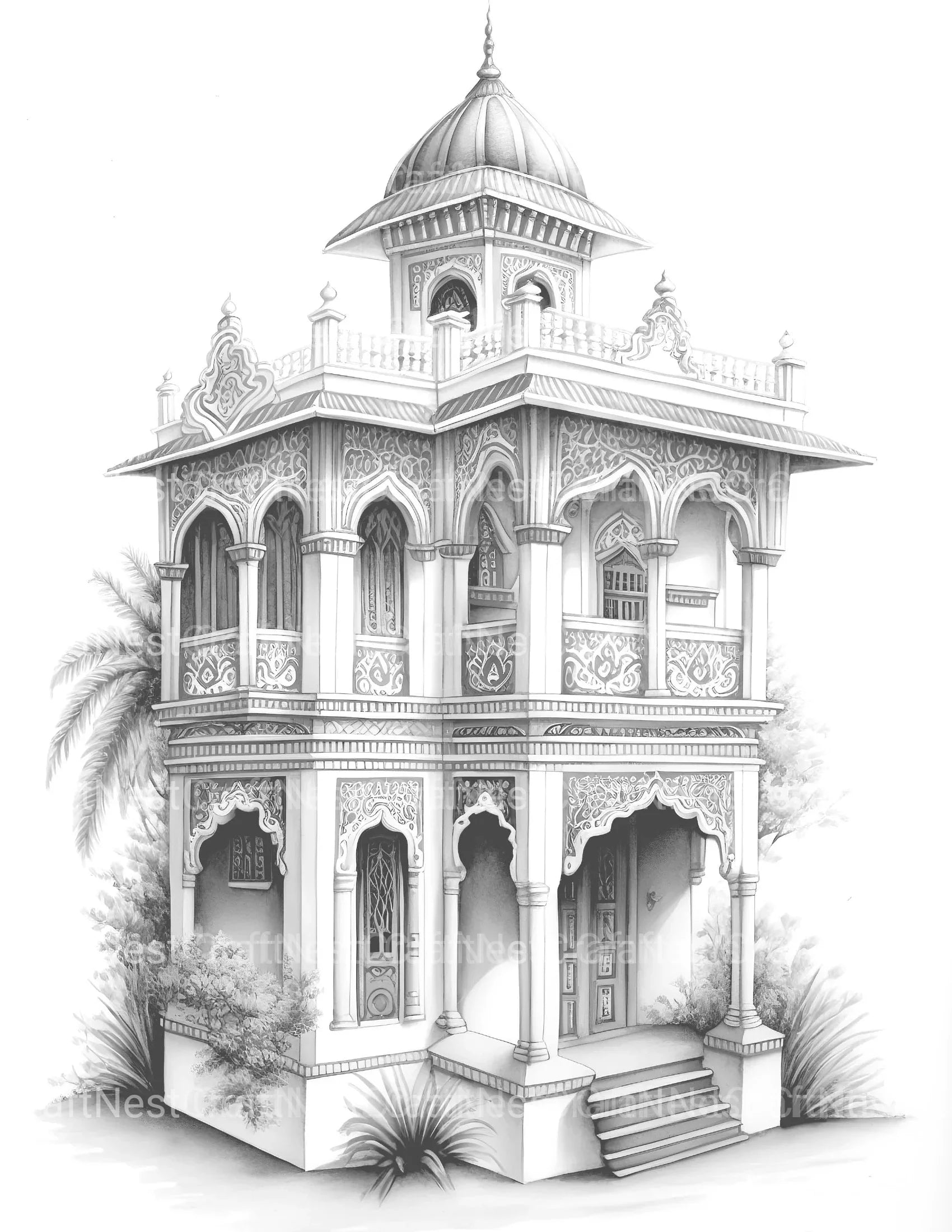 Indian Tiny House Coloring Book - CraftNest - Digital Crafting and Art