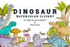 Cute Hand Drawn Dinosaurs Clipart Bundle
