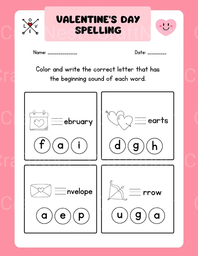 Valentine's Day Activity Book for Kids - CraftNest - Digital Crafting and Art