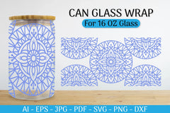 Mandala Designs SVG Bundle: 16 OZ Can Glass Wraps - CraftNest - Digital Crafting and Art