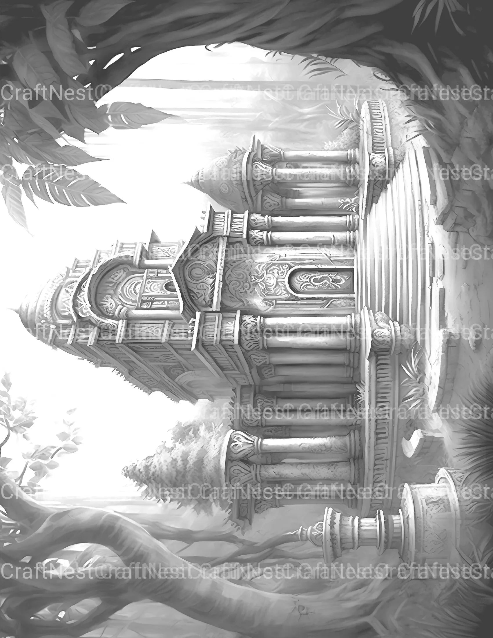 Lost Temples Coloring Book - CraftNest - Digital Crafting and Art