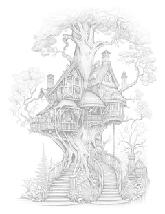 Treehouse Coloring Book 3 - CraftNest - Digital Crafting and Art