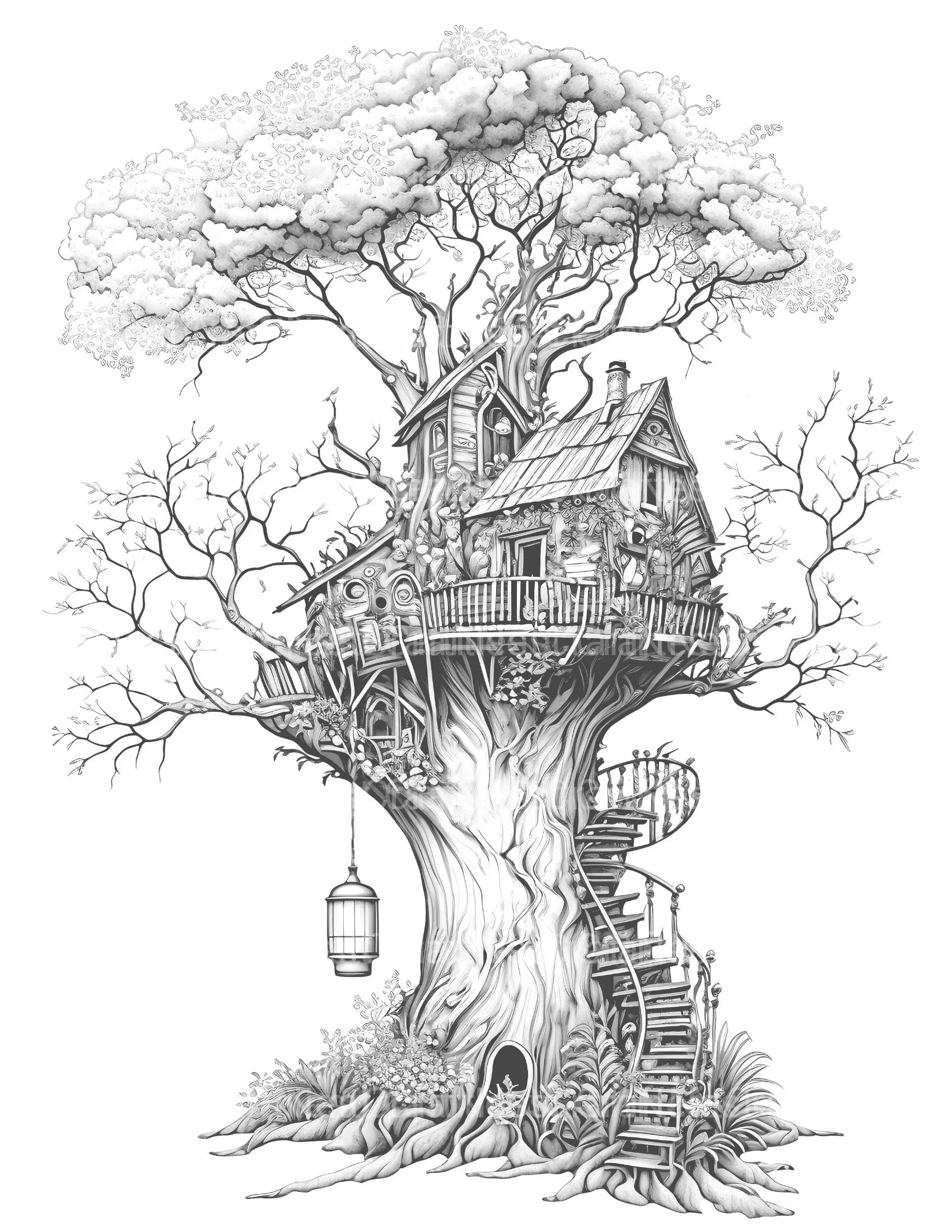Treehouse Coloring Book 3 - CraftNest - Digital Crafting and Art